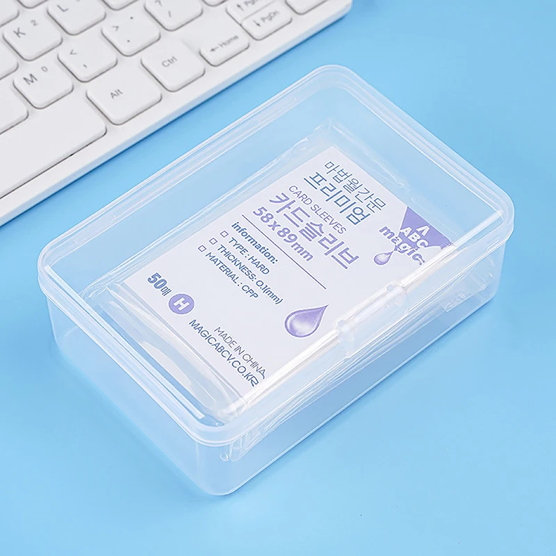 1Pc Transparent Plastic Storage Box Photocards Small Card Storage Box Desk Organizer Box Classification Box Stationery
1Pc Transparent Plastic Storage Box Photocards Small Card Storage Box Desk Organizer Box Classification Box Stationery