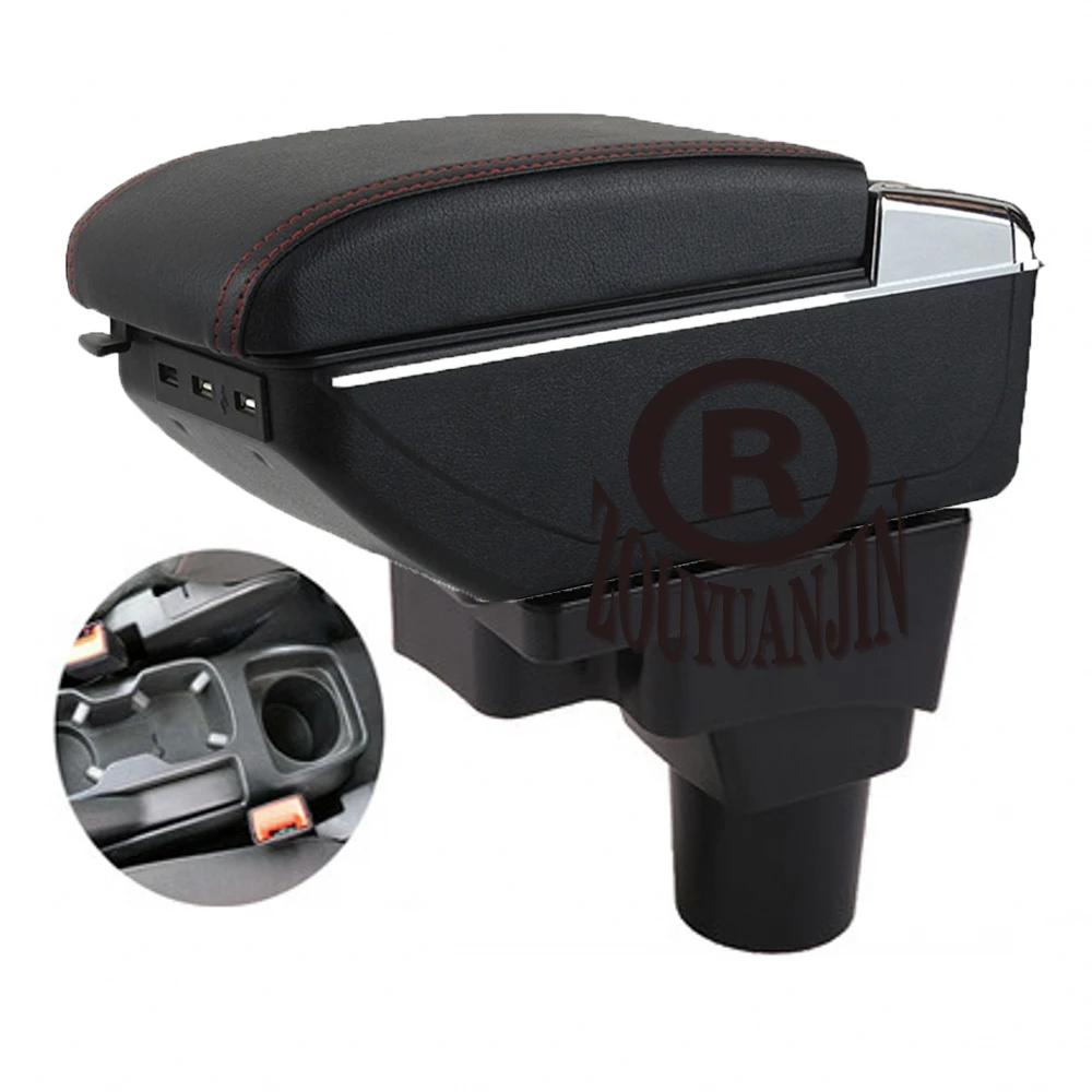 

For Chevrolet Aveo Sonic Armrest Box Central Content Interior Elbow Arm Rest Storage Car-styling with USB Cup Holder