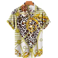 New Summer Men's Shirt 3D Printing Chain Pattern Short Sleeve Hawaiian Shirt Loose Harajuku Shirt Hip Hop Fashion Casual Top
New Summer Men's Shirt 3D Printing Chain Pattern Short Sleeve Hawaiian Shirt Loose Harajuku Shirt Hip Hop Fashion Casual Top