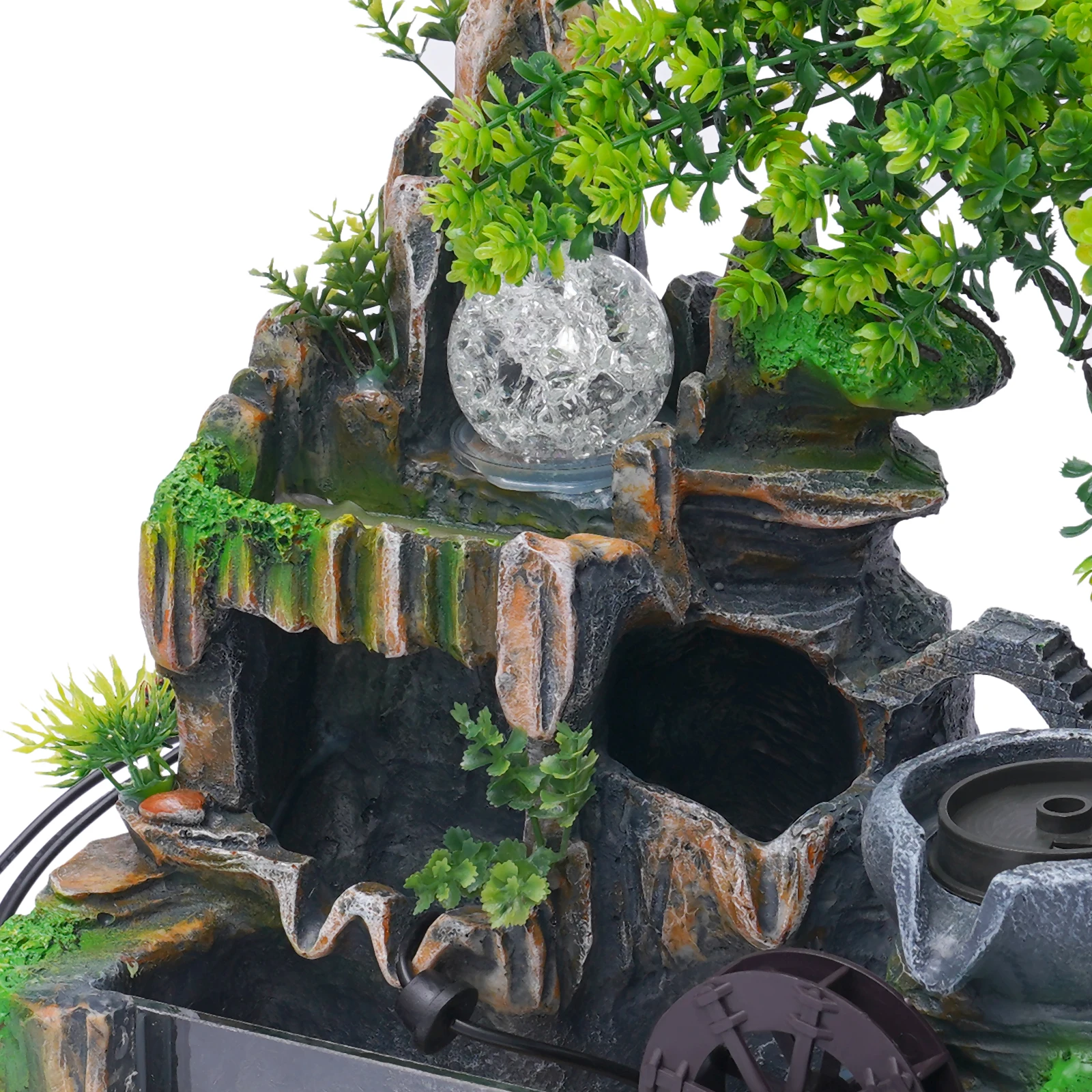 Rockery Fountain Small Rockery Water Fountain Indoor with LED Lamp Atomization Effect Suitable for Office Decoration Rockery Fountain Small Rockery Water Fountain Indoor with LED Lamp Atomization Effect Suitable for Office Decoration