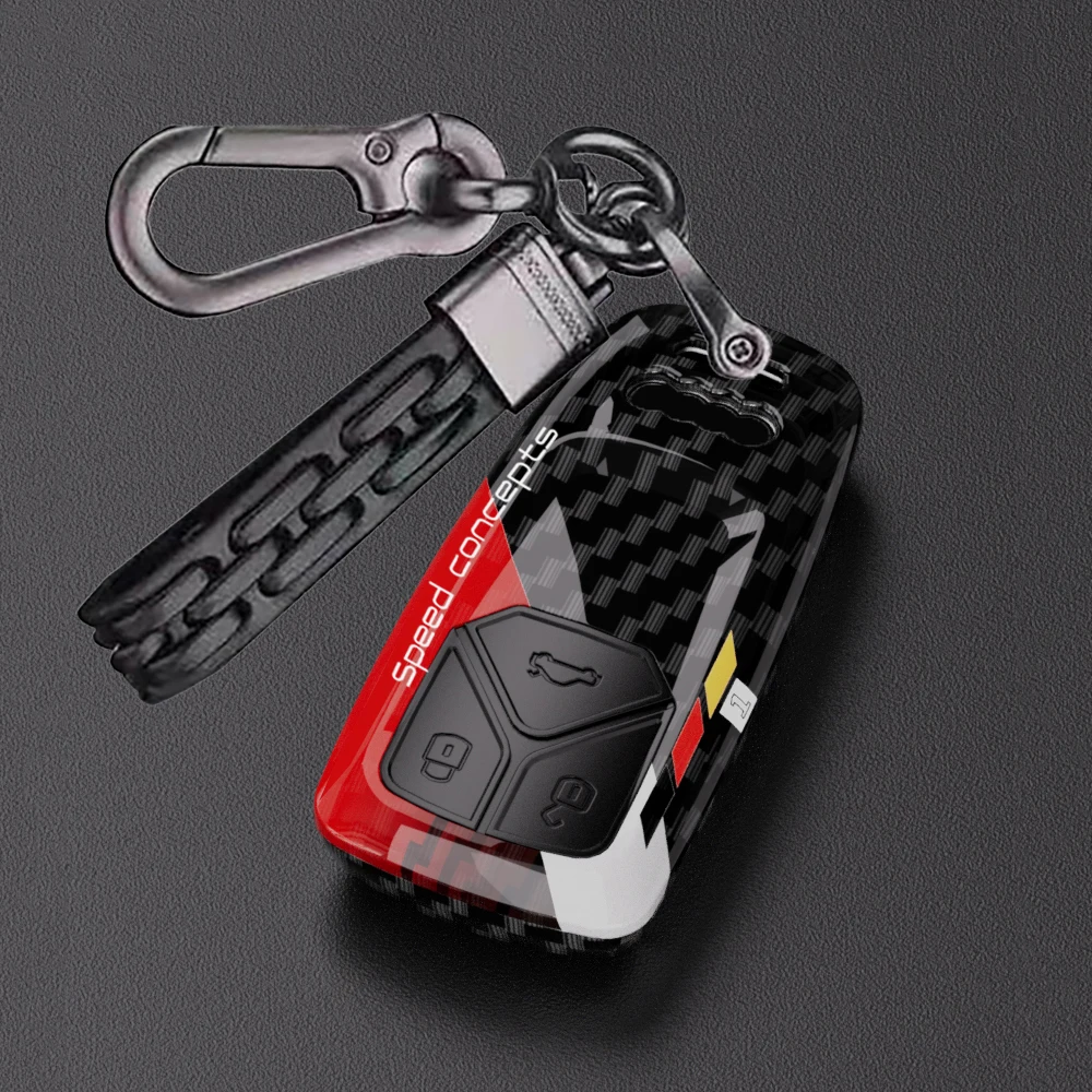 

Fashion Graffiti Car Remote Key Case Cover Shell For Audi A4 B9 A5 A6 8S 8W Q5 Q7 4M S4 S5 S7 TT TTS TFSI RS Protector Fob Keyle