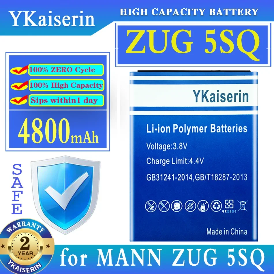 

YKaiserin 4800mAh Battery for MANN ZUG 5SQ Moile Phone Batterie Bateria Warranty 2 Years + Tracking Number