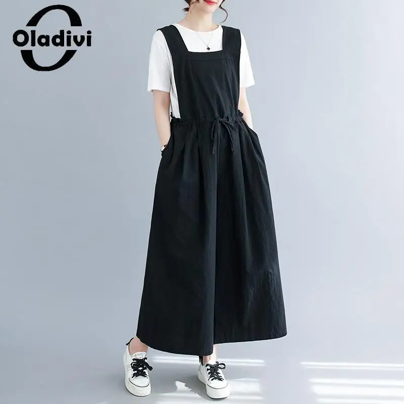 Oladivi Large Size Women Wide Leg Overalls Summer Casual Loose Playsuits Vintage Ladies Jumpsuit Oversized Clothing 3XL 4XL 2389
Oladivi Large Size Women Wide Leg Overalls Summer Casual Loose Playsuits Vintage Ladies Jumpsuit Oversized Clothing 3XL 4XL 2389