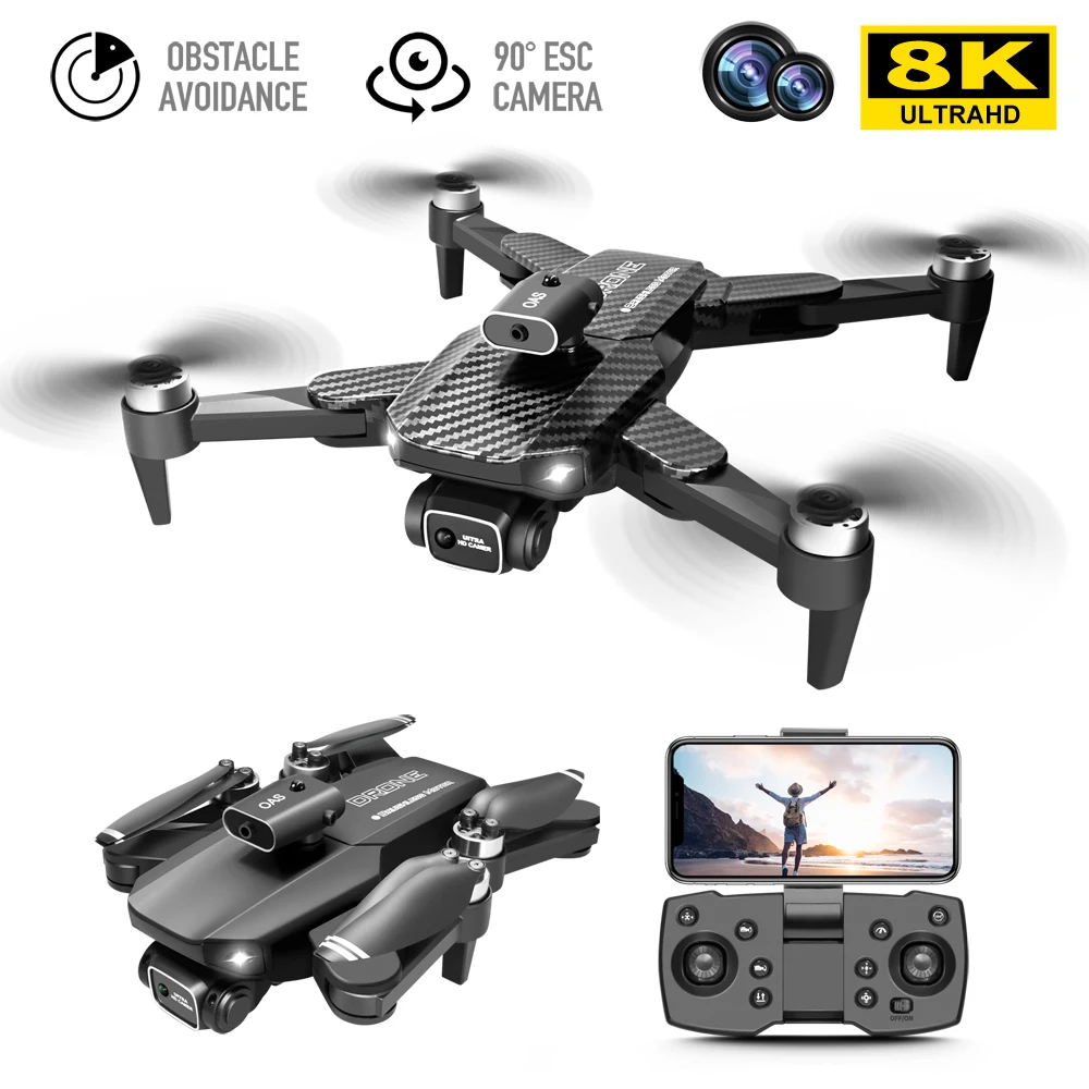 

V162 RC Drone 8K HD Dual Camera Brushless Optical Flow Position Aerial Photography Obstacle Avoidance Foldable Quadcopter Toys