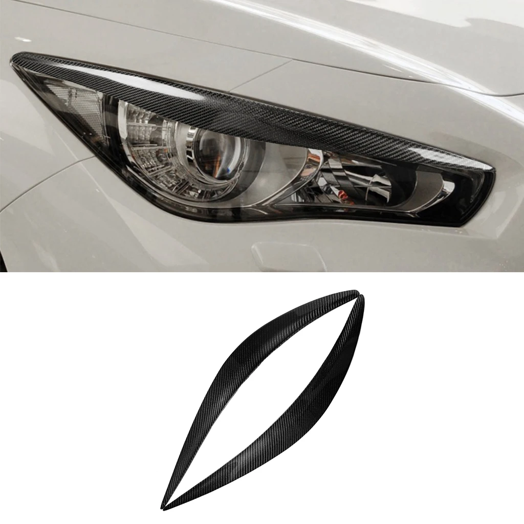 2Pcs Carbon Fiber Headlight Eye Lid Cover Eyebrow Trim For Infiniti Q50 2014 2015 2016 2017 2018
2Pcs Carbon Fiber Headlight Eye Lid Cover Eyebrow Trim For Infiniti Q50 2014 2015 2016 2017 2018