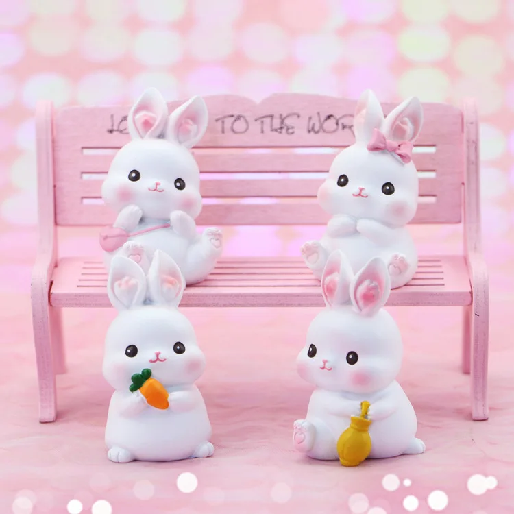 Cute Rabbit Figurines Miniature Cartoon Animal Decor Figure Craft Ornament Micro Landscape Kawaii Desk Car Interior Accessories
Cute Rabbit Figurines Miniature Cartoon Animal Decor Figure Craft Ornament Micro Landscape Kawaii Desk Car Interior Accessories