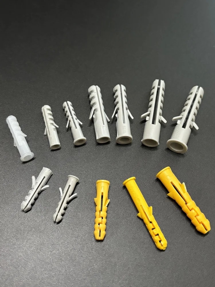 

PE Material Grey White Yellow Color Expand Nail Expansion Tube Pipe Screw Fixing Seat Plugs Plastic Gecko Conical Wall Anchor