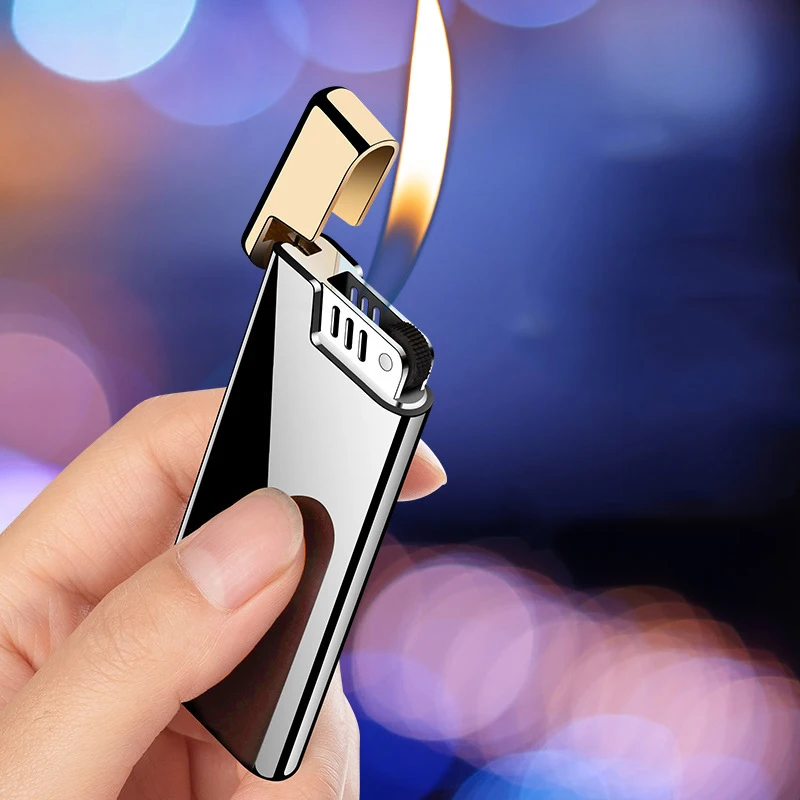 Windproof Metal Ultrathin Flint Gas Lighter Grinding Wheel Free Fire Cigarettes Cigars Lighter Smoking Accessories Gift For Men 
Windproof Metal Ultrathin Flint Gas Lighter Grinding Wheel Free Fire Cigarettes Cigars Lighter Smoking Accessories Gift For Men