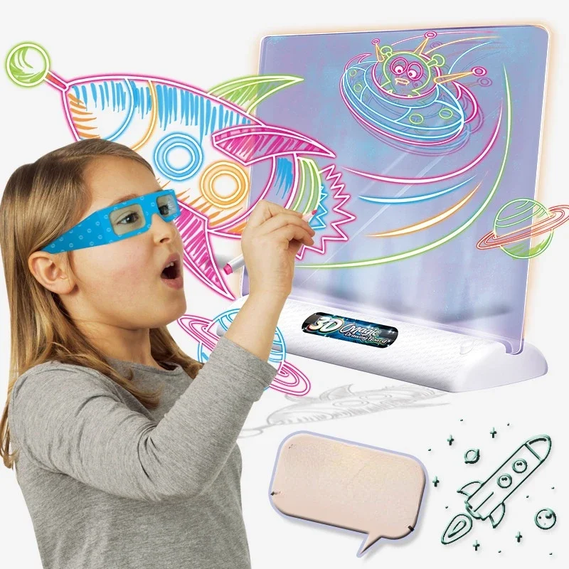 3D Magic Drawing Board LED VR Montessori Educational Toys DIY Children Graffiti Painting Lcd Writing Tablet Coloring Blackboard
3D Magic Drawing Board LED VR Montessori Educational Toys DIY Children Graffiti Painting Lcd Writing Tablet Coloring Blackboard