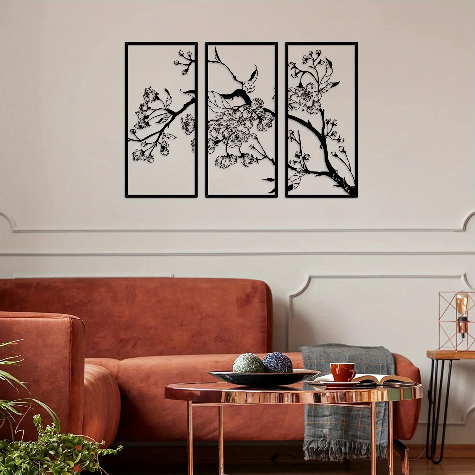 

3 шт. металлический Декор для дома в виде цветка персика, квадратный Настенный декор, для офиса, гостиной, спальни, сада, гостиницы, стен, Рождественский праздничный Декор