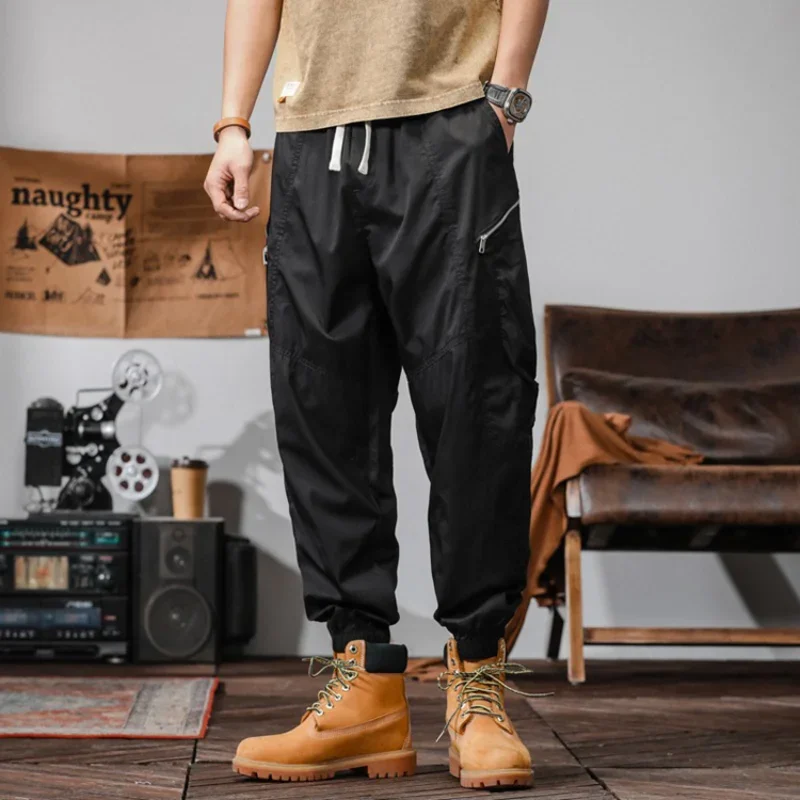 

Summer thin outdoor assault pants men's functional overalls loose sports quick drying elastic work attire foot pants tide