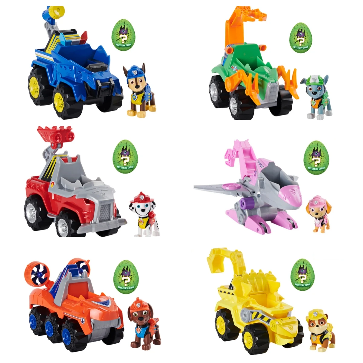 

Genuine Paw Patrol Dino Rescue Chase Deluxe Rev Up Vehicle with Mystery Dinosaur Figure Patrulla Canina Children Toys Gift Doll