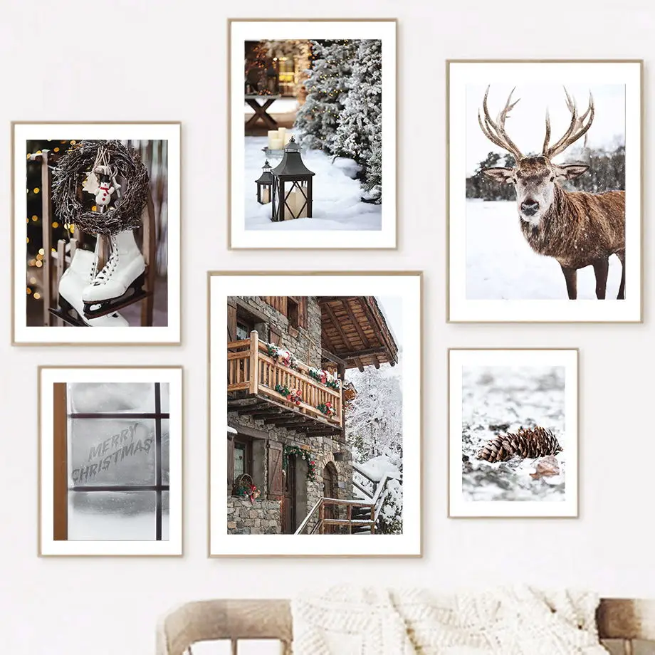 Winter Forest Deer Christmas Pine Cone Tree Heart Wall Art Canvas Painting Nordic Posters Prints Pictures For Living Room Decor
Winter Forest Deer Christmas Pine Cone Tree Heart Wall Art Canvas Painting Nordic Posters Prints Pictures For Living Room Decor