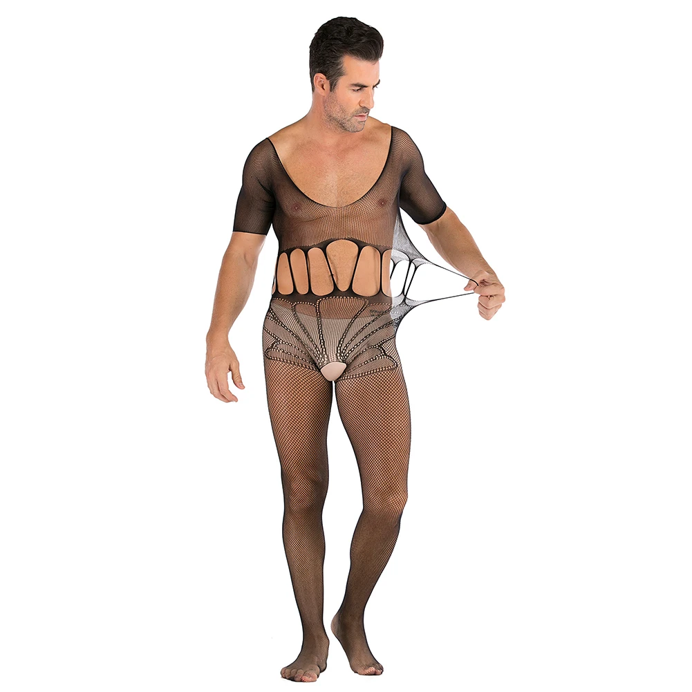 Sexy Men Sissy Jumpsuit Fishnet Full Body Stockings See-through Hollow Bodysuit Elsticity Tight Lingerie Gay Man Erotic Lingerie
Sexy Men Sissy Jumpsuit Fishnet Full Body Stockings See-through Hollow Bodysuit Elsticity Tight Lingerie Gay Man Erotic Lingerie