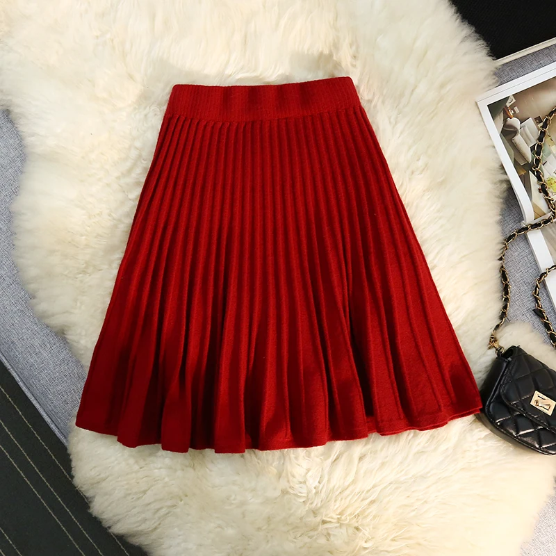 Women's Pleated Design Knitted Short Mini Skirt Spring Autumn New Chic Fashion Vintage Young Girl Sexy A-line Short Skirt
Women's Pleated Design Knitted Short Mini Skirt Spring Autumn New Chic Fashion Vintage Young Girl Sexy A-line Short Skirt