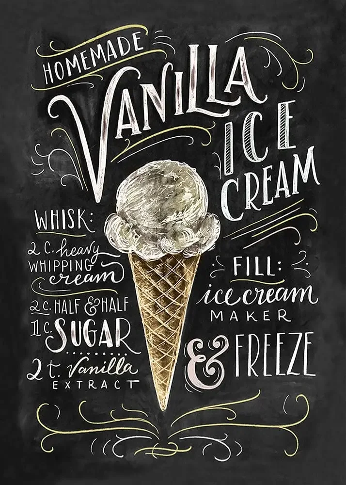 Vintage Bar Signs Vanilla Ice Cream Recipe Tin Signs for Home Bar Coffee 12" X 8"in
Vintage Bar Signs Vanilla Ice Cream Recipe Tin Signs for Home Bar Coffee 12" X 8"in