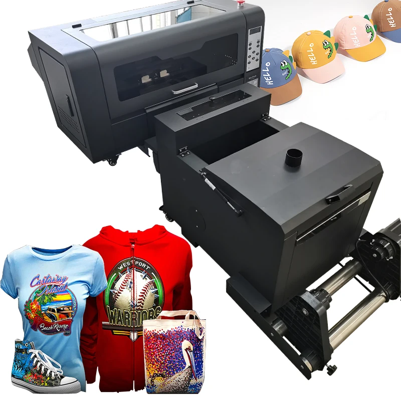 

Hot Sale Inkjet Printers Dtf A3 30Cm Film Roll Xp600 Double Dtf Printer Powder Shaker T-Shirt Custom Transfer Printing