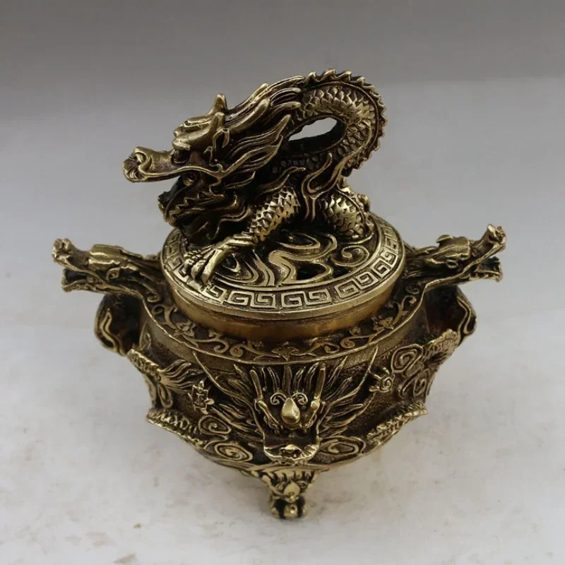 Qianlong Imperial Incense Burner Pure Copper Antique Ornaments Plate Dragon New Bronze Collection Sandalwood Home Decorations
Qianlong Imperial Incense Burner Pure Copper Antique Ornaments Plate Dragon New Bronze Collection Sandalwood Home Decorations