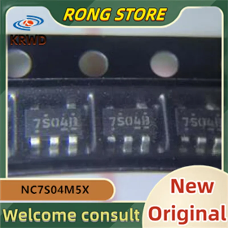 

10PCS 7S04B 7S04 New and Original Chip IC SOT23-5 NC7S04M5X NC7S04M5 NC7S04M NC7S04