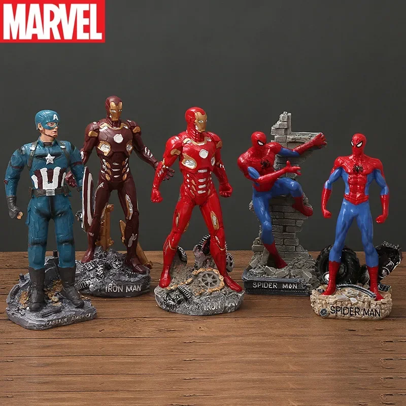 

30 см популярные игрушки Marvel Железный человек Капитан Америка Человек-паук Фигурки героев резиновые украшения подарок на день рождения Рождество игрушка украшение для дома