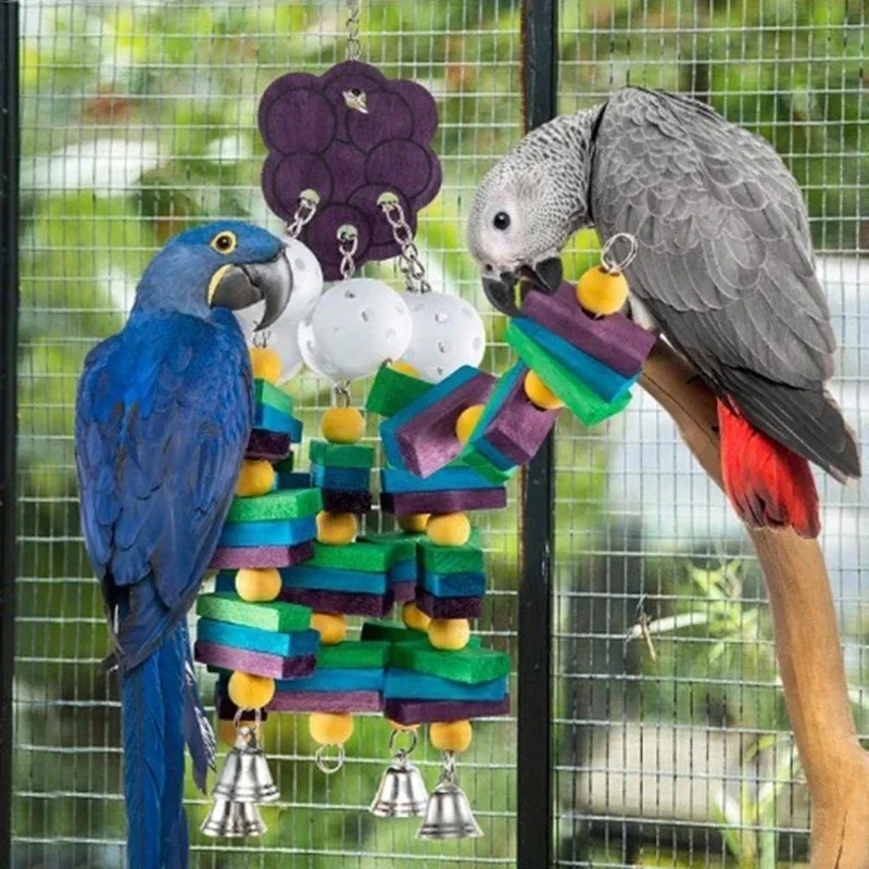 Hanging And Birds Conure Wooden Medium Block for Perch, Small Parrot Budgies Toy, Cage, Tearing Bite Chewing
Hanging And Birds Conure Wooden Medium Block for Perch, Small Parrot Budgies Toy, Cage, Tearing Bite Chewing