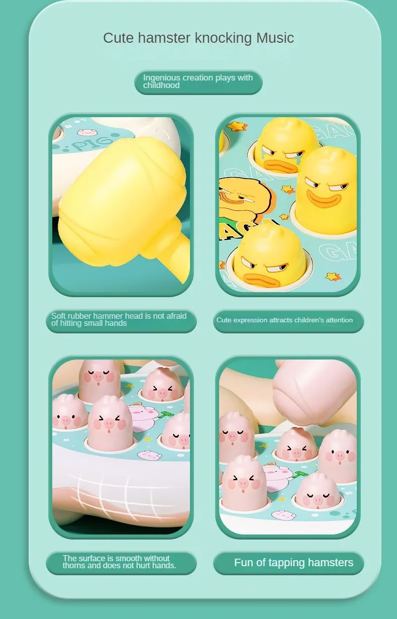 Juguetes de dibujos animados Montessori para bebés, regalo educativo de cumpleaños para niños pequeños, juego de golpear con tema Animal, juego de mesa martillado para padres e hijos Juguetes de dibujos animados Montessori para bebés, regalo educativo de cumpleaños para niños pequeños, juego de golpear con tema Animal, juego de mesa martillado para padres e hijos