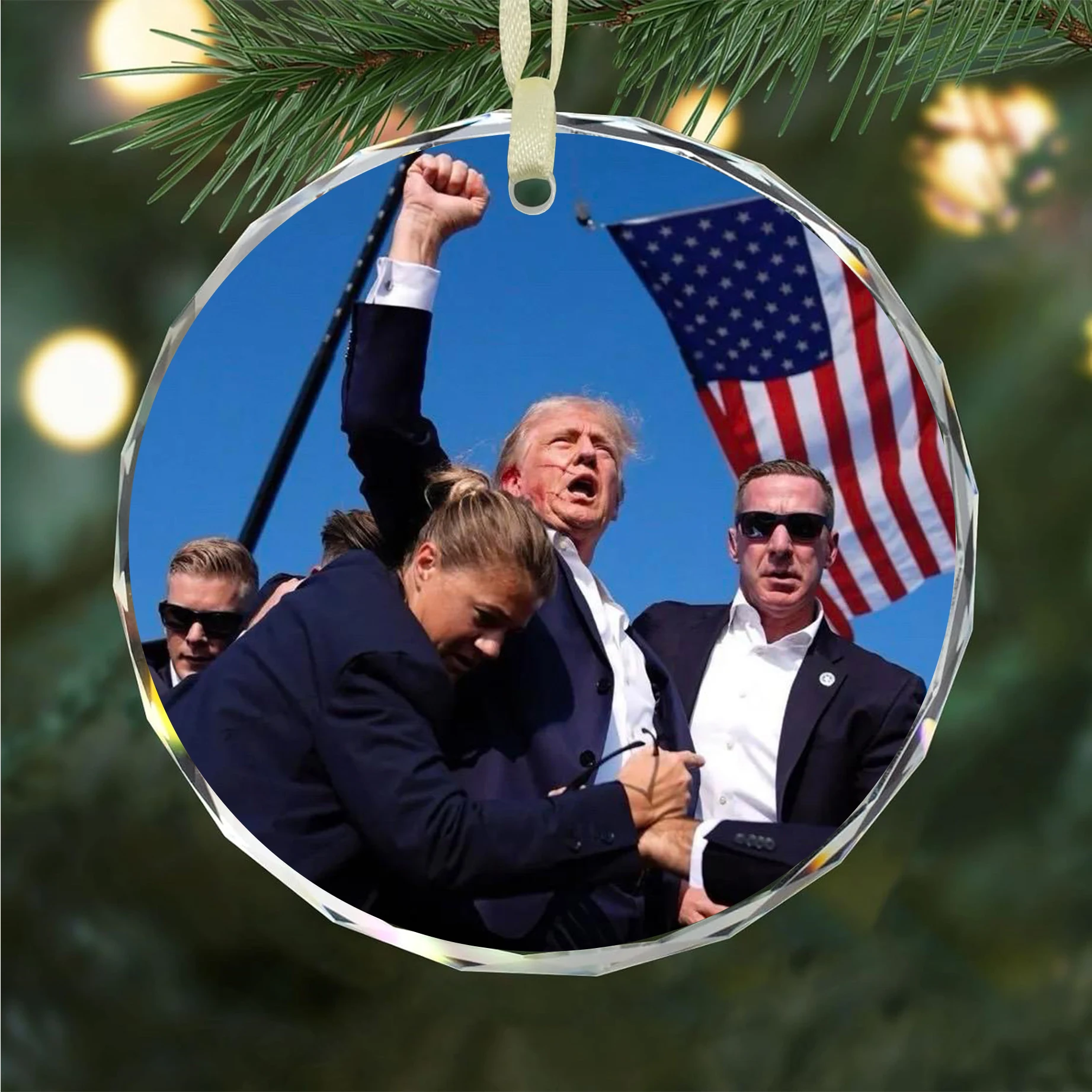 Trump Pendant, Fighting for Justice, Acrylic Car Pendant, Christmas Tree Ornaments
Trump Pendant, Fighting for Justice, Acrylic Car Pendant, Christmas Tree Ornaments