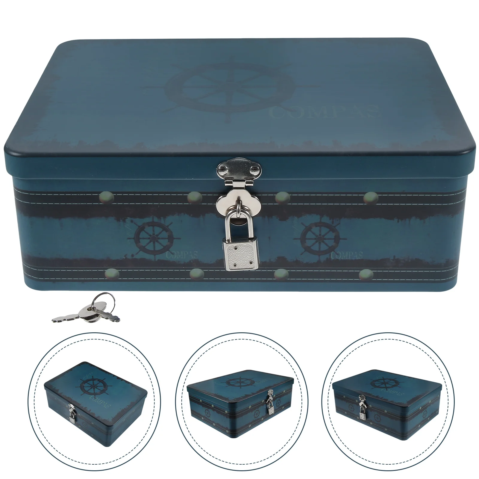 Vintage Tinplate Storage Box Household Jewelry Trinket Organizer Desktop Sundries Storage Box With Lock Small Sundries Container
Vintage Tinplate Storage Box Household Jewelry Trinket Organizer Desktop Sundries Storage Box With Lock Small Sundries Container