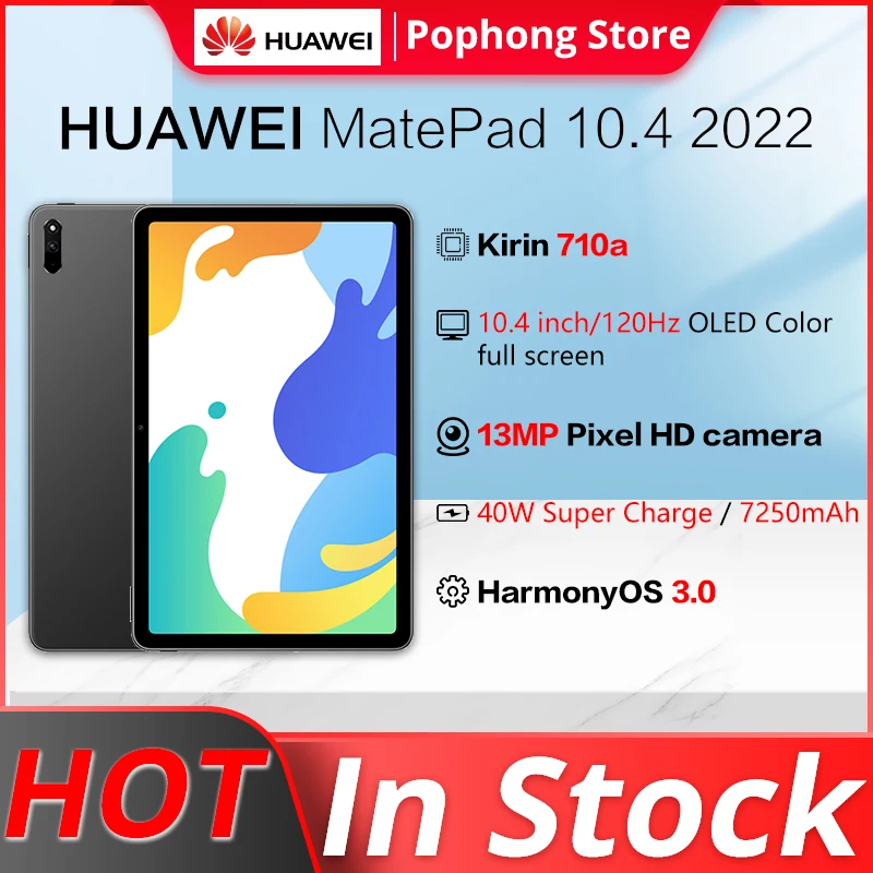 Huawei MatePad 10.4 inch 2022 Version tablet PC Kirin 710A Octa Core 7250mAh Big battery Bluetooth 5.1
Huawei MatePad 10.4 inch 2022 Version tablet PC Kirin 710A Octa Core 7250mAh Big battery Bluetooth 5.1