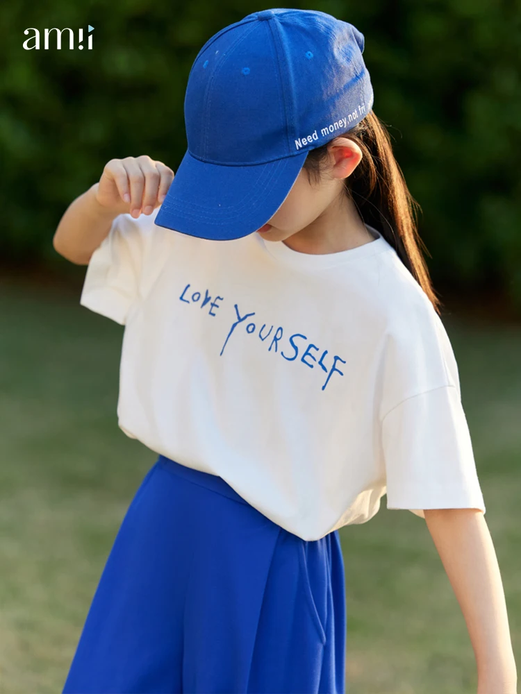AMII Kids Girls T-shirt 2023 Summer O-neck Cotton Pure Cotton Summer Children Clothes Casual Comfortable Children Tops 22322005 
AMII Kids Girls T-shirt 2023 Summer O-neck Cotton Pure Cotton Summer Children Clothes Casual Comfortable Children Tops 22322005