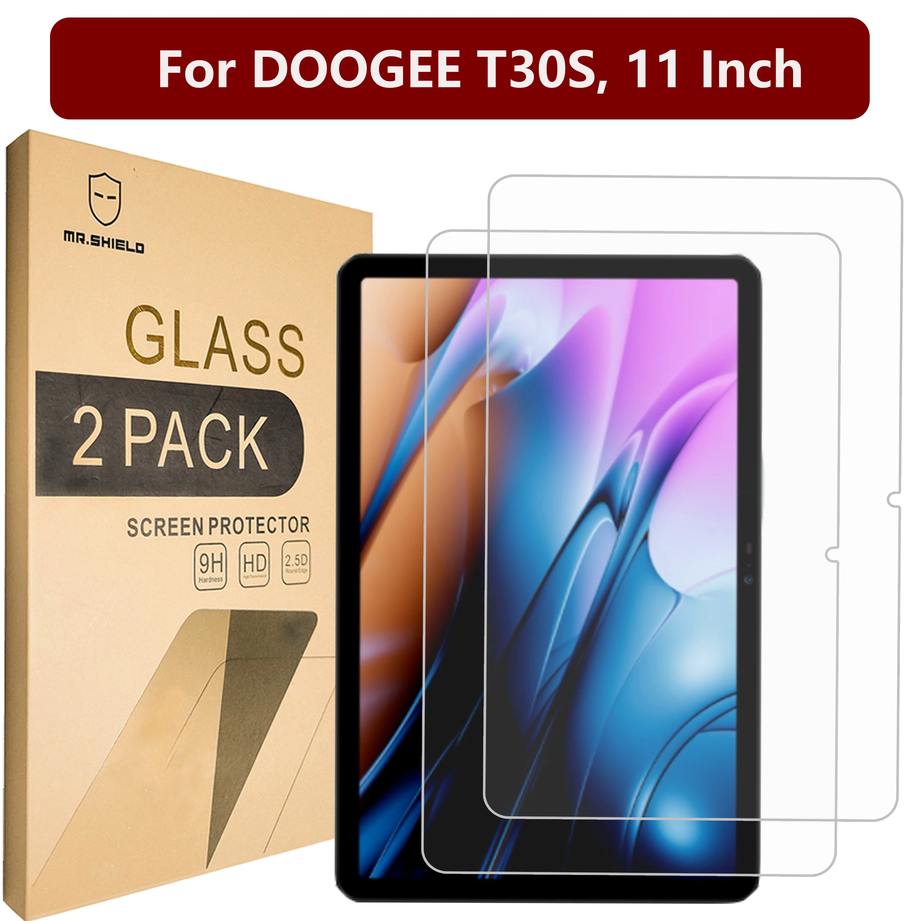 

Mr. Защитный экран совместим с DOOGEE T30S, 11 дюймов [закаленное стекло] [2 шт. в упаковке] [Японское стекло с твердостью 9H]