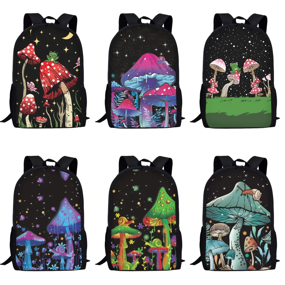 

Mushroom Fantasy Kids Bookbag Student Women Back to School Children Teenager Fashion Girls Book Bag Backpacks Mochila Feminina