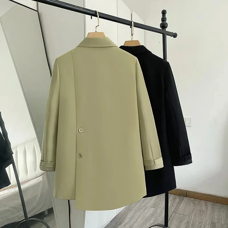 Women Black Elegant Big Size Blazer New Lapel Long Sleeve Loose Fit Suit Jacket Fashion Tide Spring Autumn 2023 Ropa De Mujer
Women Black Elegant Big Size Blazer New Lapel Long Sleeve Loose Fit Suit Jacket Fashion Tide Spring Autumn 2023 Ropa De Mujer