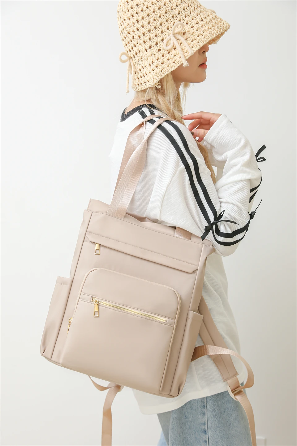 Casual Daypack for Women Shoulder Bag Waterproof Nylon Backpack Large Capacity School Bag Bookbag Fashion Ladies Travel Bags Casual Daypack for Women Shoulder Bag Waterproof Nylon Backpack Large Capacity School Bag Bookbag Fashion Ladies Travel Bags