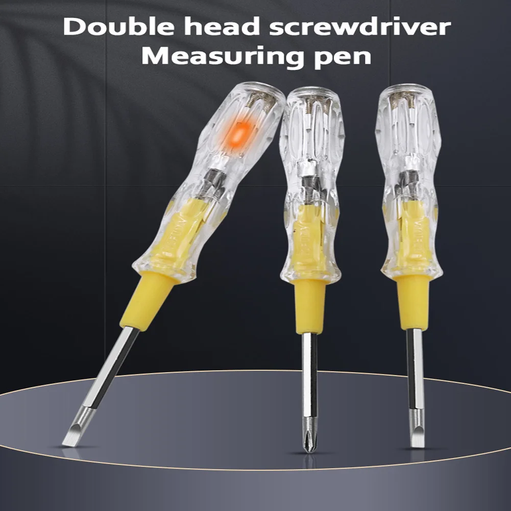 Electrical Testers Tester Pen Measuring Tool Double Heads Slotted Screwdriver Tester Pen LED Electric Test High Quality
Electrical Testers Tester Pen Measuring Tool Double Heads Slotted Screwdriver Tester Pen LED Electric Test High Quality
