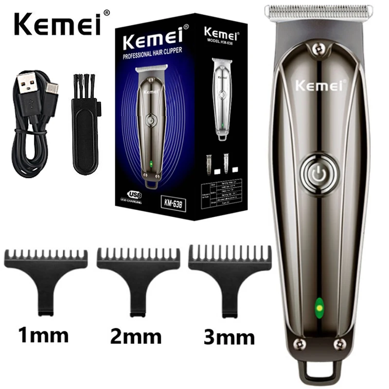 Kemei KM-638 Pro electric barber full metal professional hair trimmer for men beard hair clipper finishing hair cutting machine
Kemei KM-638 Pro electric barber full metal professional hair trimmer for men beard hair clipper finishing hair cutting machine