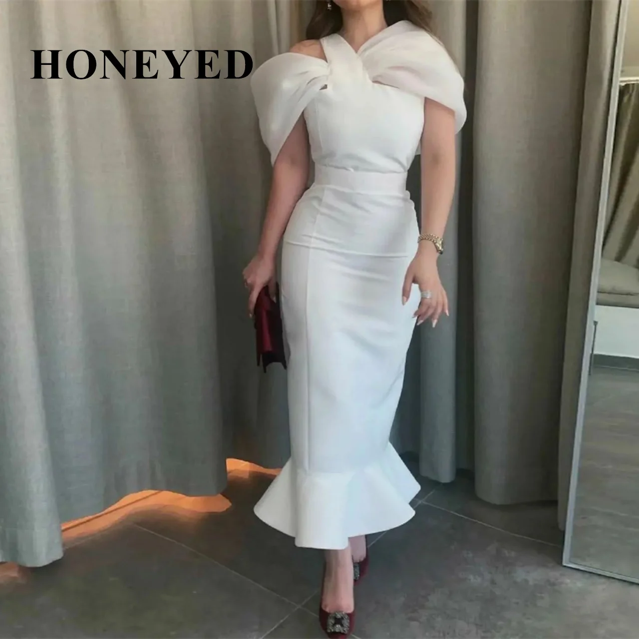 HONEYED Prom Dresses Simple Elegant Asymmetrical One-Shoulder Mermaid Tulle Satin Formal Occasion Gown vestido de formatura azul
HONEYED Prom Dresses Simple Elegant Asymmetrical One-Shoulder Mermaid Tulle Satin Formal Occasion Gown vestido de formatura azul