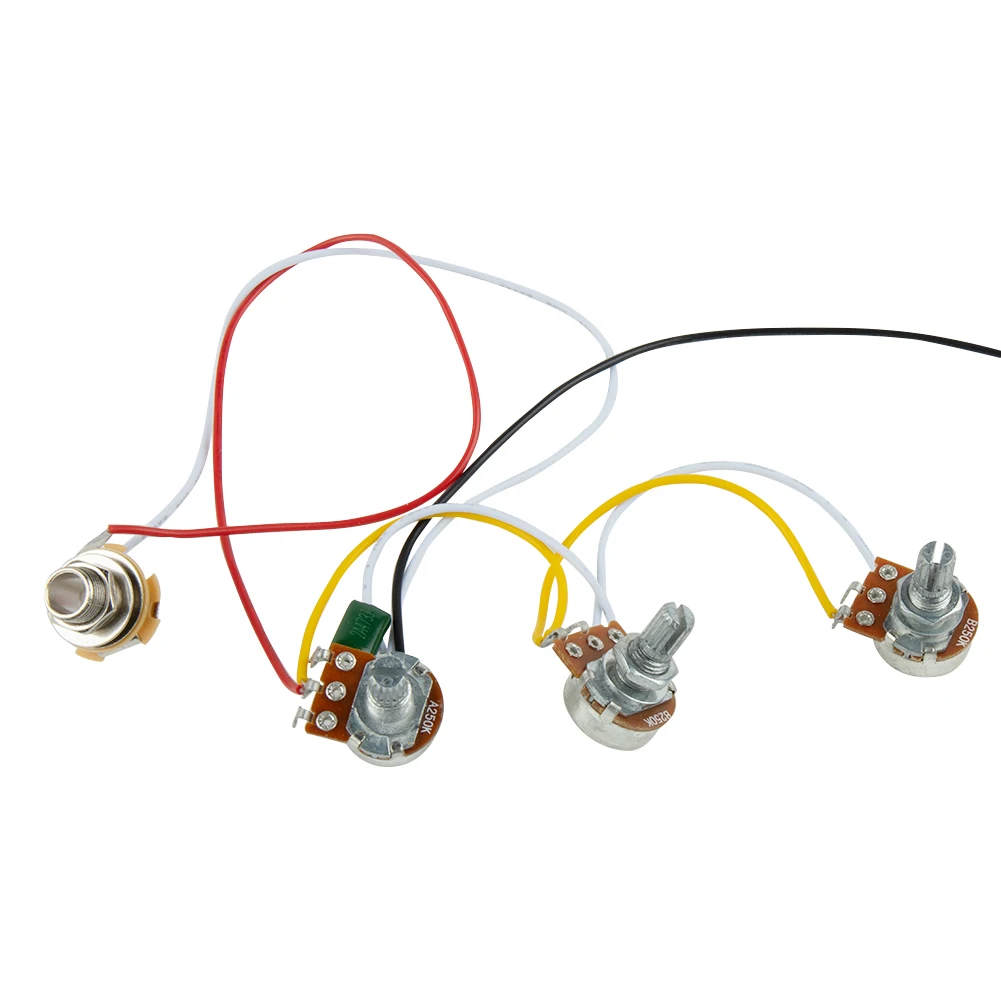 Guitar Parts Wiring Harness Prewired Set Replacement 1 Tone 250K Pots Accessories Bass Guitar Easy Installation
Guitar Parts Wiring Harness Prewired Set Replacement 1 Tone 250K Pots Accessories Bass Guitar Easy Installation