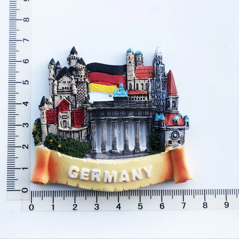 

German Exquisite Architecture Fridge Magnet Resin Crafts Cultural Flavor Message Stickers Tourism Souvenir Decorations
