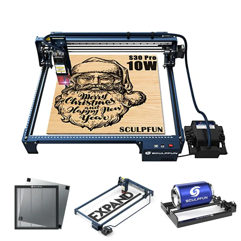 

SCULPFUN S30Pro 10W Laser Engraver CO2 with Auto Air Assist Pump Nozzle Higher Accuracy Laser Engraving Machine For Wood Acrylic