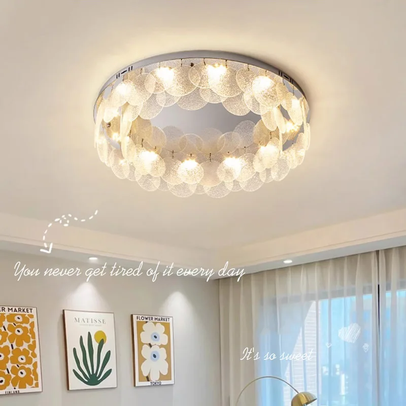 Modern LED Round Glass Crystal Ceiling Light Luxury Living Room Crystal Chandelier Study Room Bedroom For Indoor Lighting
Modern LED Round Glass Crystal Ceiling Light Luxury Living Room Crystal Chandelier Study Room Bedroom For Indoor Lighting