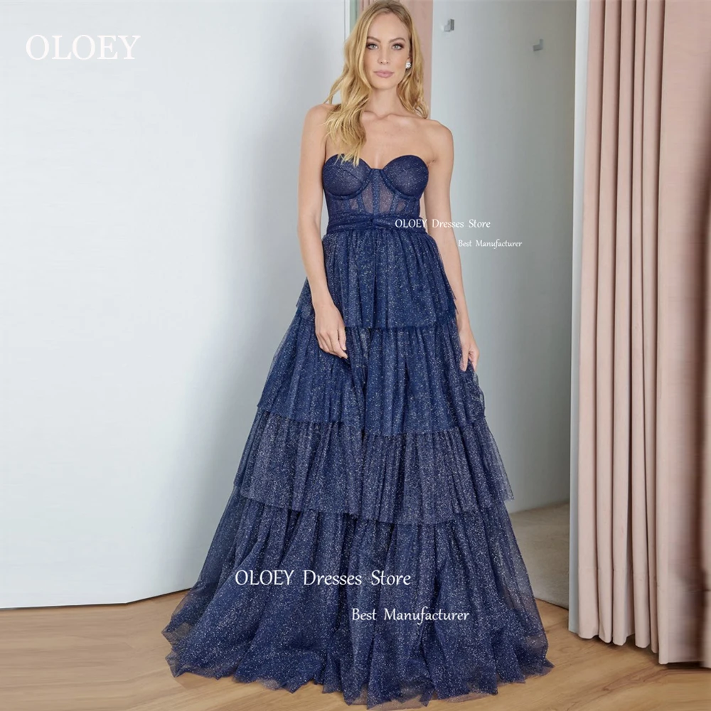 OLOEY Glitter Dusty Blue A Line Layered Long Prom Dresses Sweetheart Boning Tiered Shiny Evening Gowns Formal Party Dress
OLOEY Glitter Dusty Blue A Line Layered Long Prom Dresses Sweetheart Boning Tiered Shiny Evening Gowns Formal Party Dress
