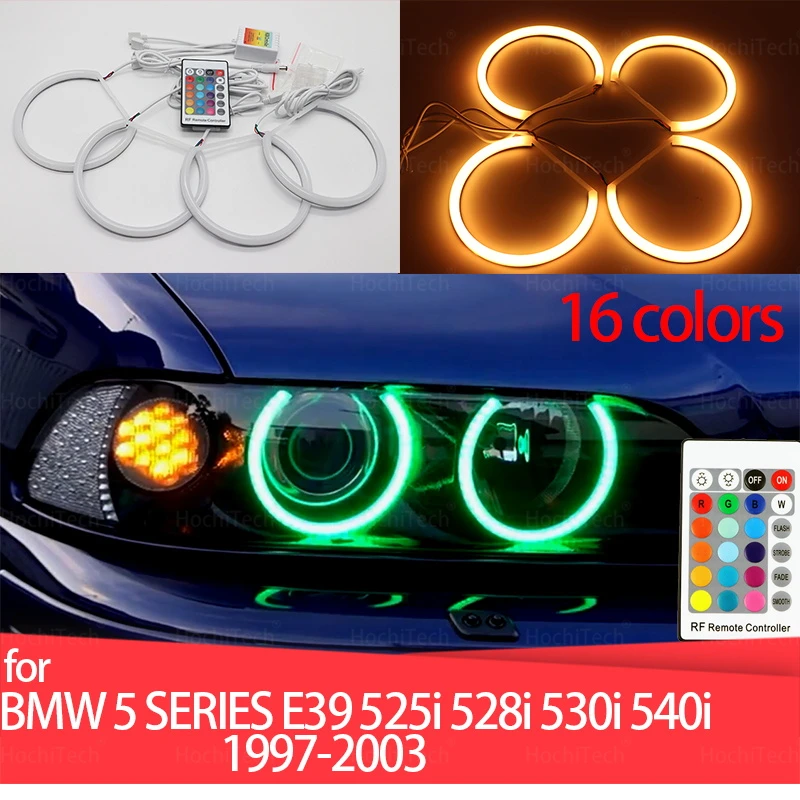 

Cotton RGB Angel eyes ring kit 4D 16 Colors Flash For BMW 5 SERIES E39 525i 528i 530i 540i 1997- 2003