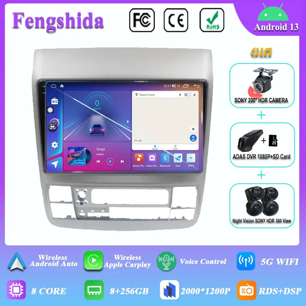 Android 13 Car Radio DVD For Toyota Alphard 2002 2004 2005 2006 Multimedia Player Stereo Head Unit GPS Navigation QLED Screen BT
Android 13 Car Radio DVD For Toyota Alphard 2002 2004 2005 2006 Multimedia Player Stereo Head Unit GPS Navigation QLED Screen BT