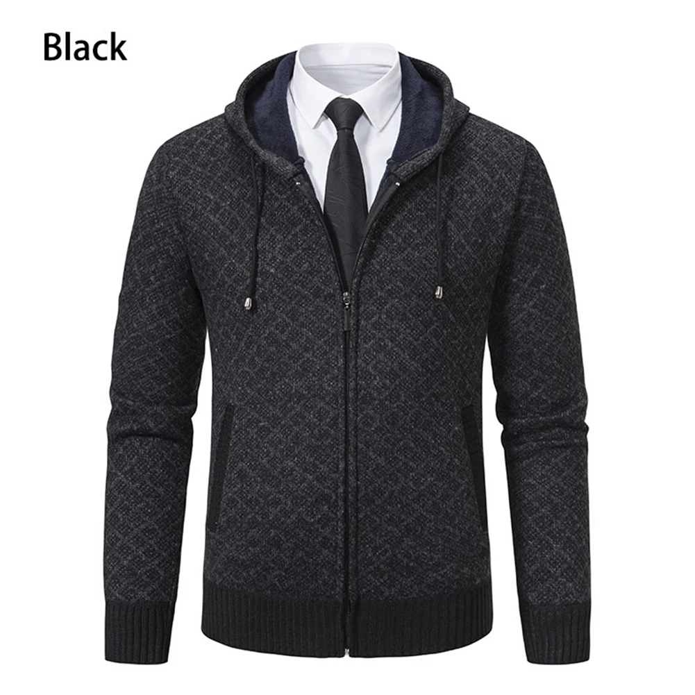 Mens Hooded Hoodie Men Jacket Winter Zip Up Cardigan Casual Coat Fleece Lined Knitted Long Sleeve Plaid Polyester
Mens Hooded Hoodie Men Jacket Winter Zip Up Cardigan Casual Coat Fleece Lined Knitted Long Sleeve Plaid Polyester