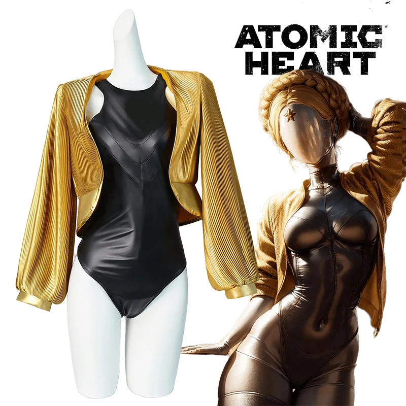 Game Atomic Heart Cosplay Twin Robots Natasha Glossy Jumpsuit Masks Jackets Halloween Costumes Women
Game Atomic Heart Cosplay Twin Robots Natasha Glossy Jumpsuit Masks Jackets Halloween Costumes Women