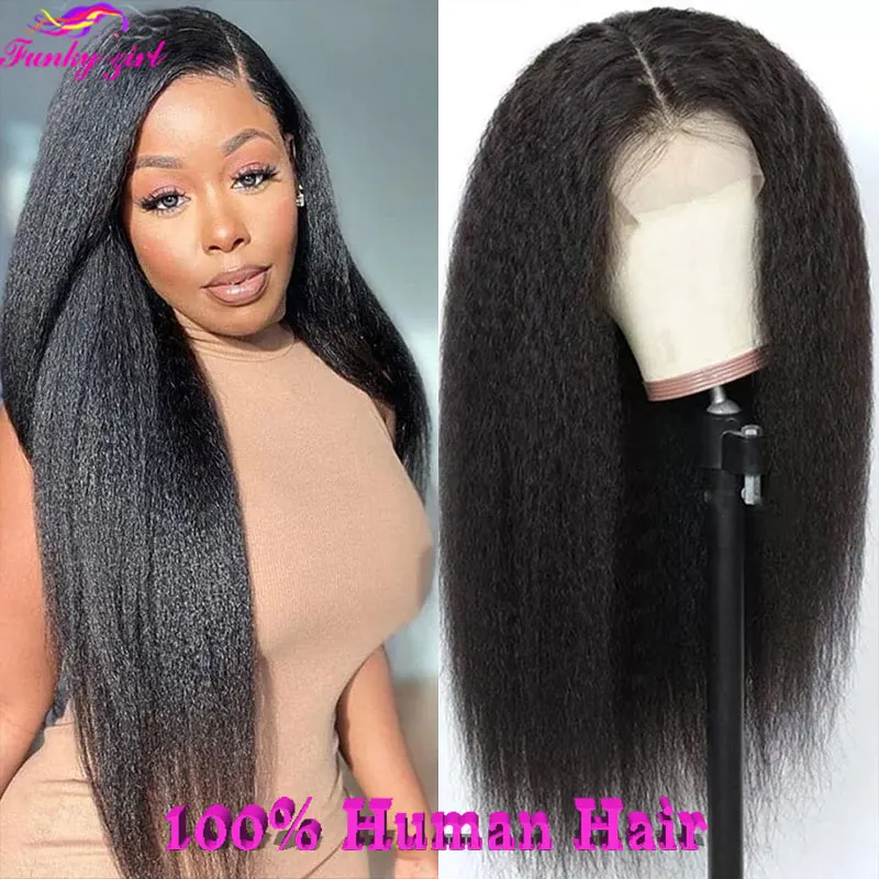Transparent Lace Human Hair Wig Kinky Straight Human Hair Lace Part Wigs For Women Brazilian Yaki Straight 180% Density Remy Wig
Transparent Lace Human Hair Wig Kinky Straight Human Hair Lace Part Wigs For Women Brazilian Yaki Straight 180% Density Remy Wig