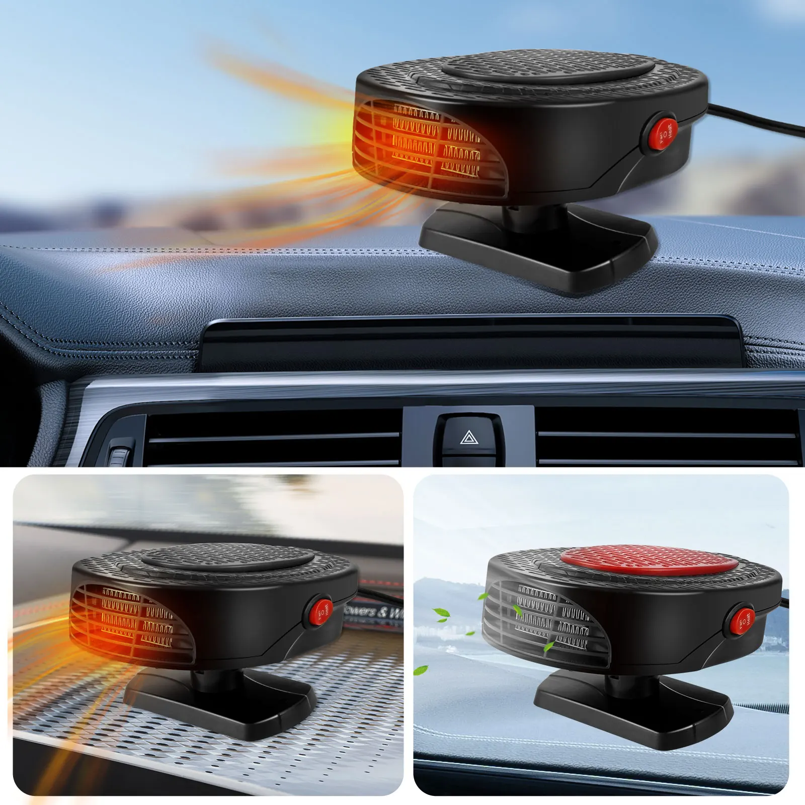 Car Heater 12V 150W 2 In 1 Fast Heating and Cooling Fan 360° Rotatable Windshield Defogger and Defroster Multipurpose Auto
Car Heater 12V 150W 2 In 1 Fast Heating and Cooling Fan 360° Rotatable Windshield Defogger and Defroster Multipurpose Auto