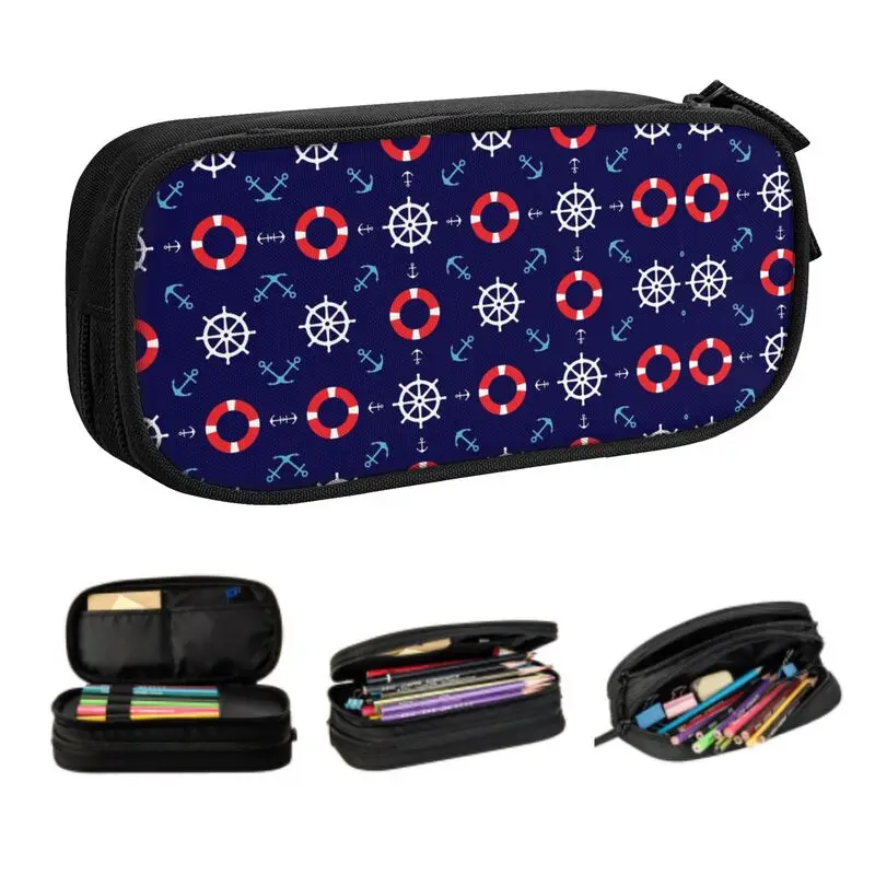 Kawaii Nautical Sailors Pattern Pencil Cases for Boys Gilrs Custom Sailing Anchor Compass Large Capacity Pen Bag Box Stationery
Kawaii Nautical Sailors Pattern Pencil Cases for Boys Gilrs Custom Sailing Anchor Compass Large Capacity Pen Bag Box Stationery