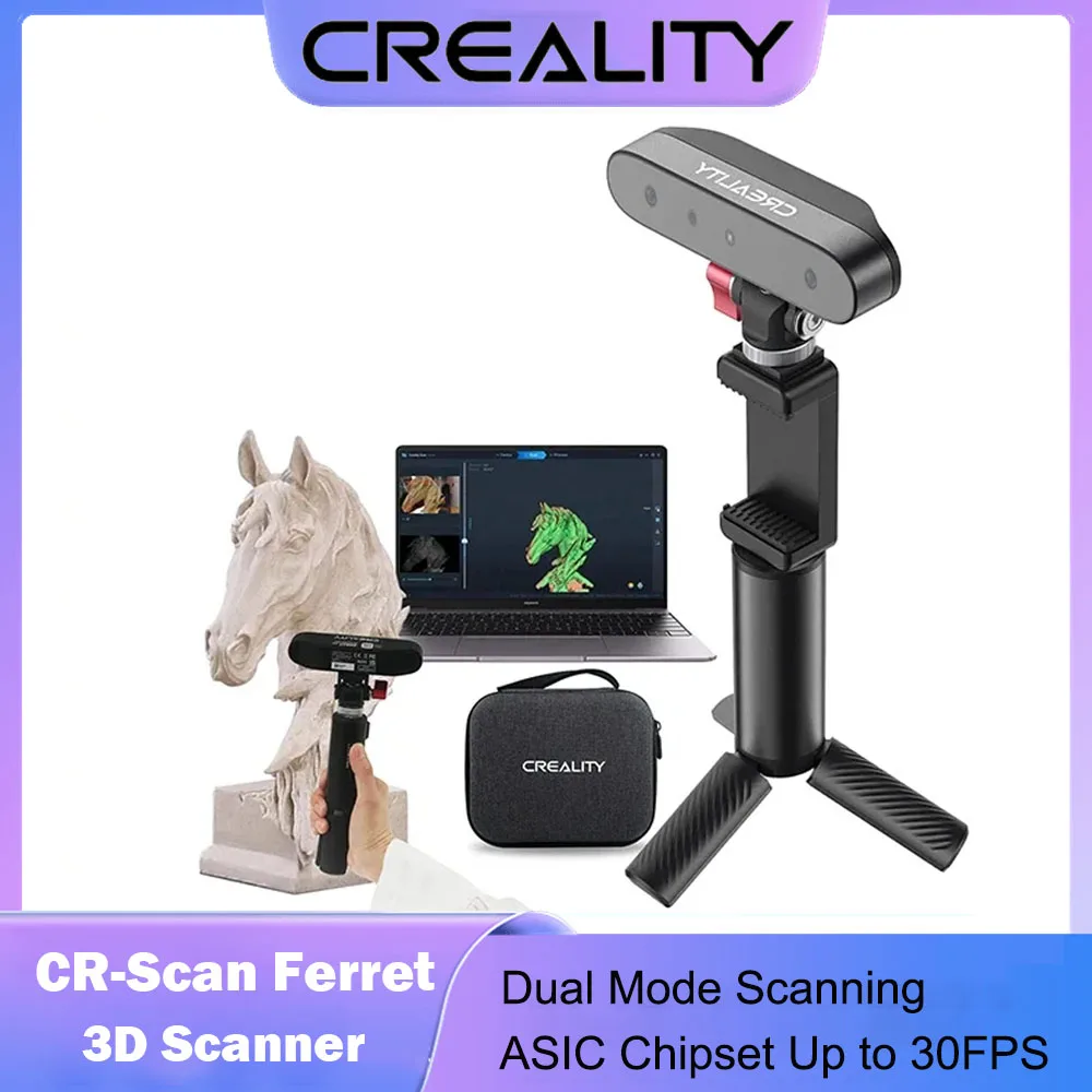 

CREALITY CR-Scan Ferret 3D Scanner 0.1mm High-Accuracy 30fps 105g Dual Mode Scanning Including Wide-range Scanning Spot Goods